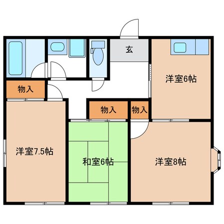 コンフォート加茂の物件間取画像